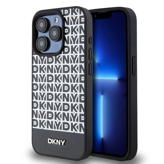 DKNY PU Leather Repeat Pattern Bottom Stripe MagSafe tok iPhone 14 Pro Max készülékhez fekete -  iPhone 14 Pro Max tok a Domshop kínálatából