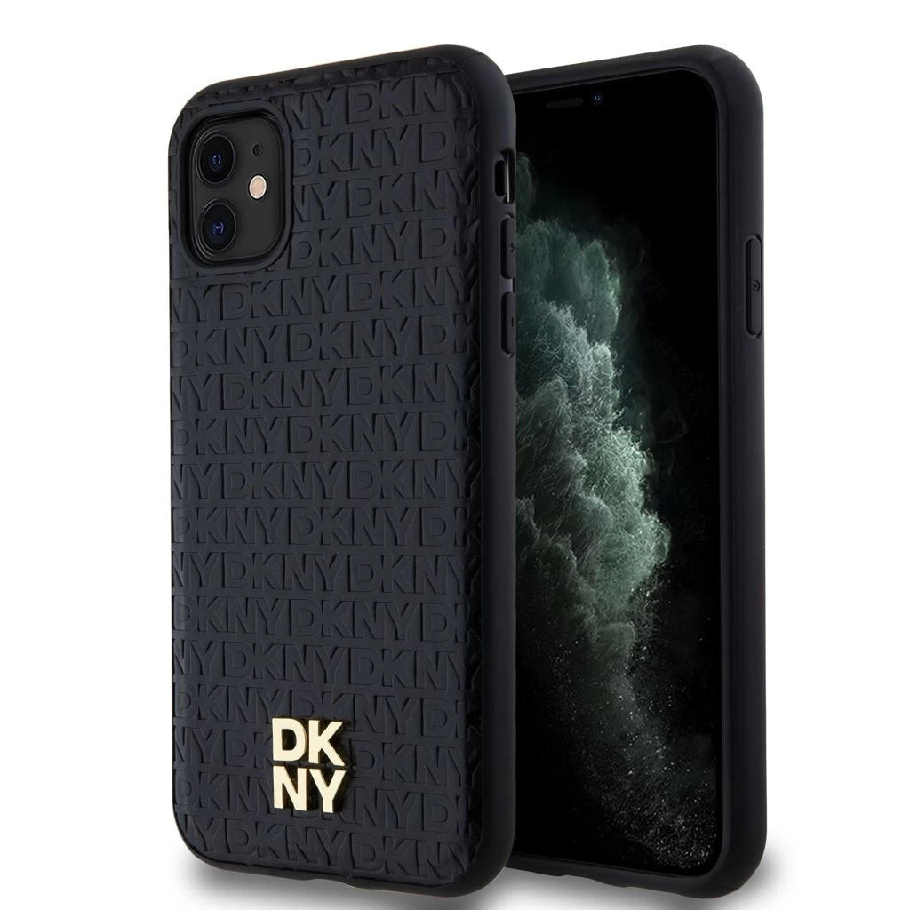 DKNY PU Leather Repeat Pattern Stack Logo MagSafe tok iPhone 11 készülékhez fekete -  iPhone 11 tok a Domshop kínálatából
