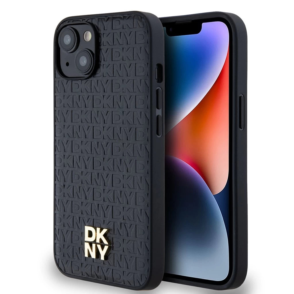 DKNY PU Leather Repeat Pattern Stack Logo MagSafe tok iPhone 15 készülékhez fekete -  iPhone 15 tok a Domshop kínálatából