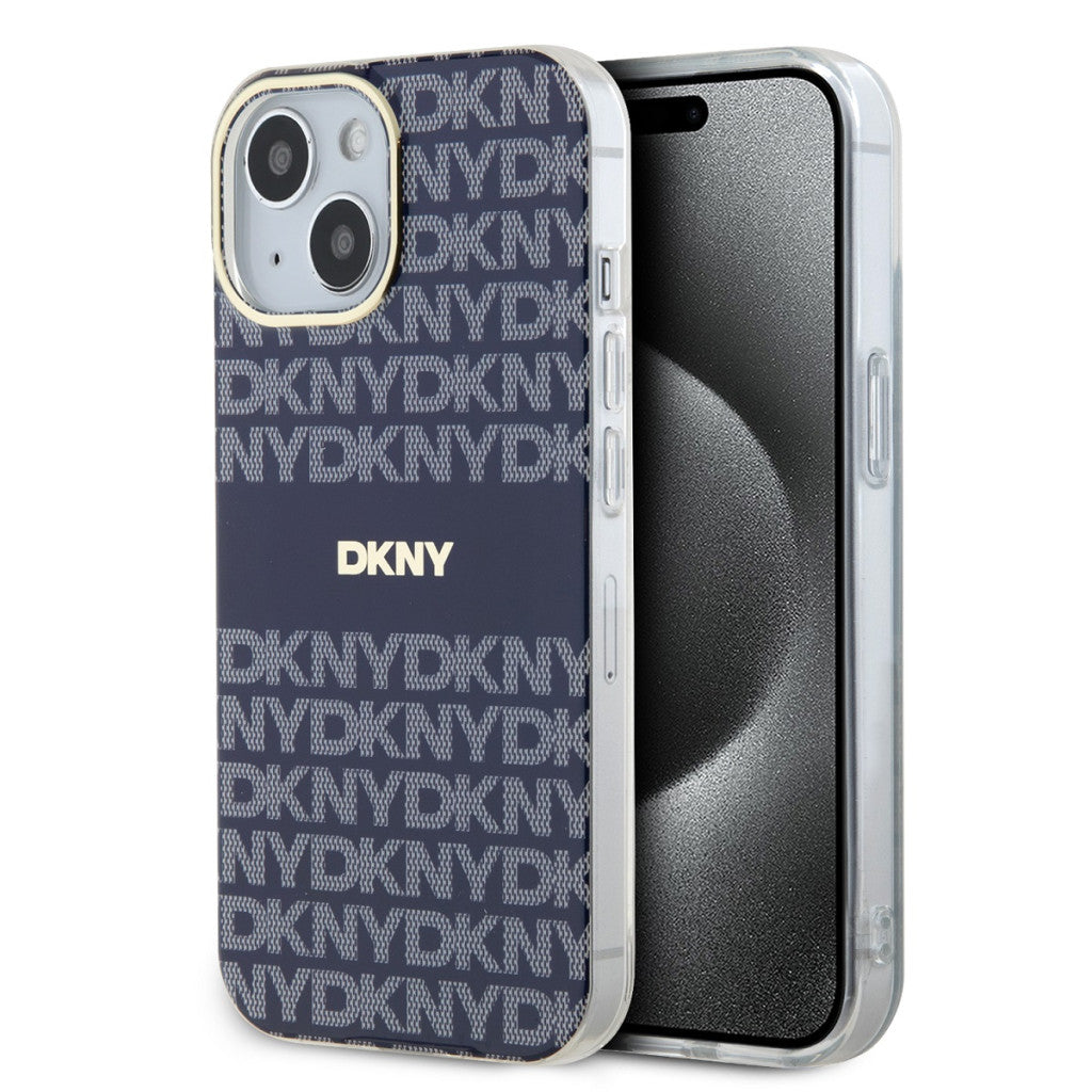 DKNY PU Leather Repeat Pattern Tonal Stripe iPhone 14 Pro tok, kék -  iPhone 14 Pro tok a Domshop kínálatából