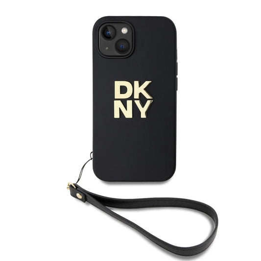 DKNY PU Leather Stack Logo csuklópántos tok iPhone 15 készülékhez fekete -  iPhone 15 tok a Domshop kínálatából
