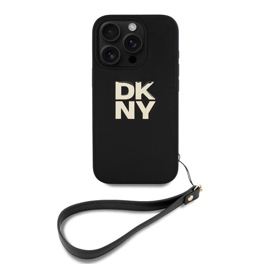 DKNY PU Leather Stack Logo csuklópántos tok iPhone 16 Pro készülékhez fekete -  iPhone 16 Pro tok a Domshop kínálatából