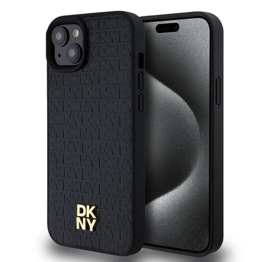 DKNY PU bőr Repeat Pattern Stack Logo MagSafe tok iPhone 15 Plus készülékhez fekete -  iPhone 15 Plus tok a Domshop kínálatából