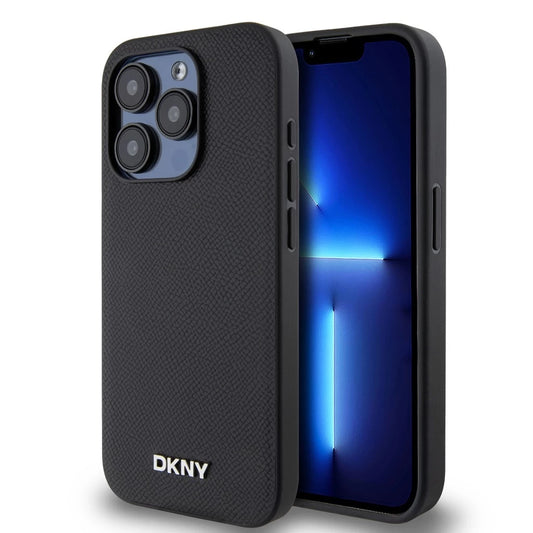 DKNY PU bőr Silver Metal Logo Magsafe tok iPhone 15 Pro készülékhez fekete -  iPhone 15 Pro tok a Domshop kínálatából