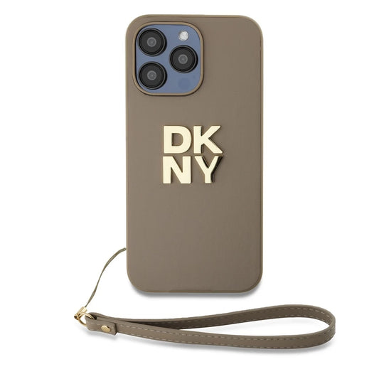 DKNY PU bőr Stack Logo csuklópántos tok iPhone 14 Pro Max készülékhez bézs -  iPhone 14 Pro Max tok a Domshop kínálatából