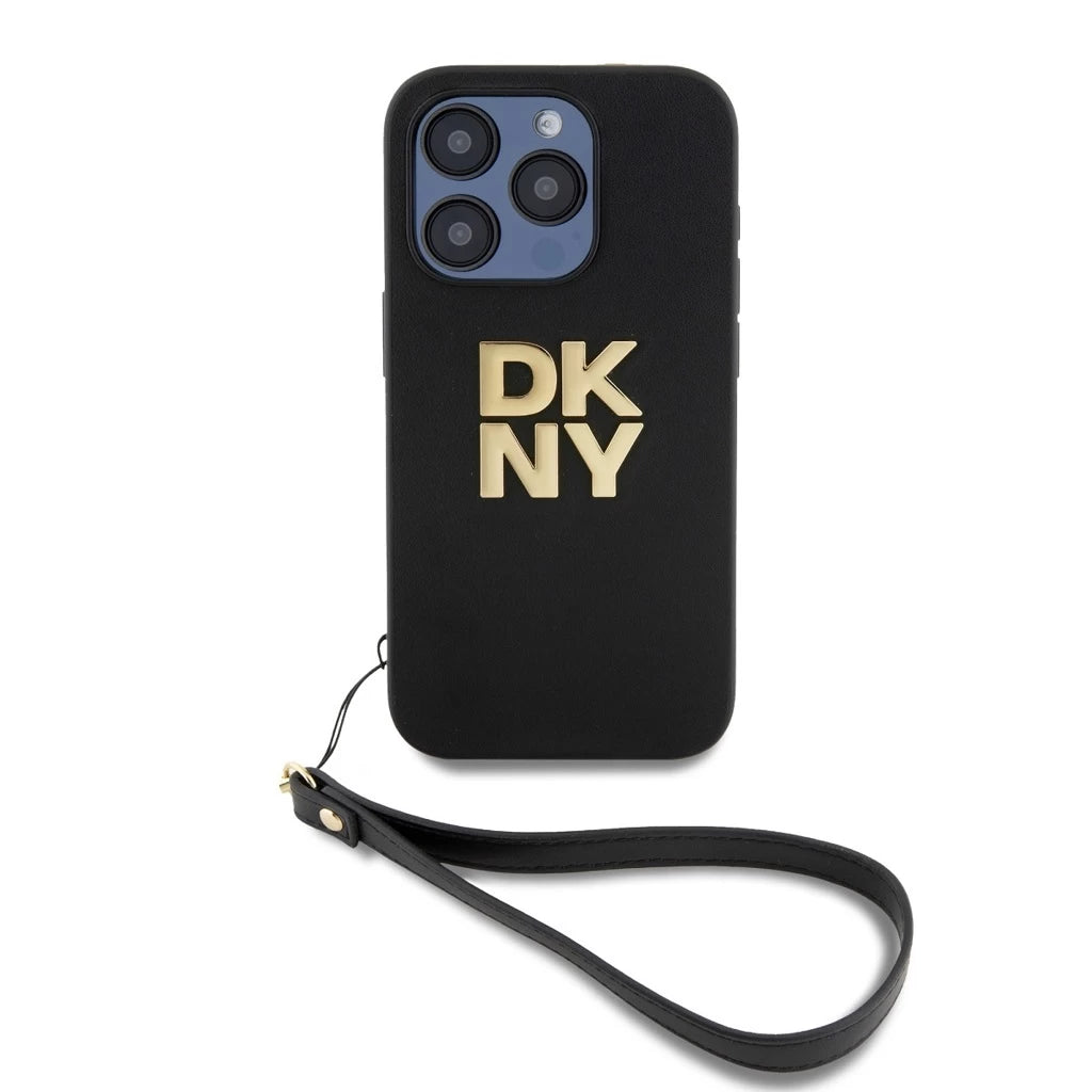 DKNY PU bőr Stack Logo csuklópántos tok iPhone 15 Pro készülékhez fekete -  iPhone 15 Pro tok a Domshop kínálatából