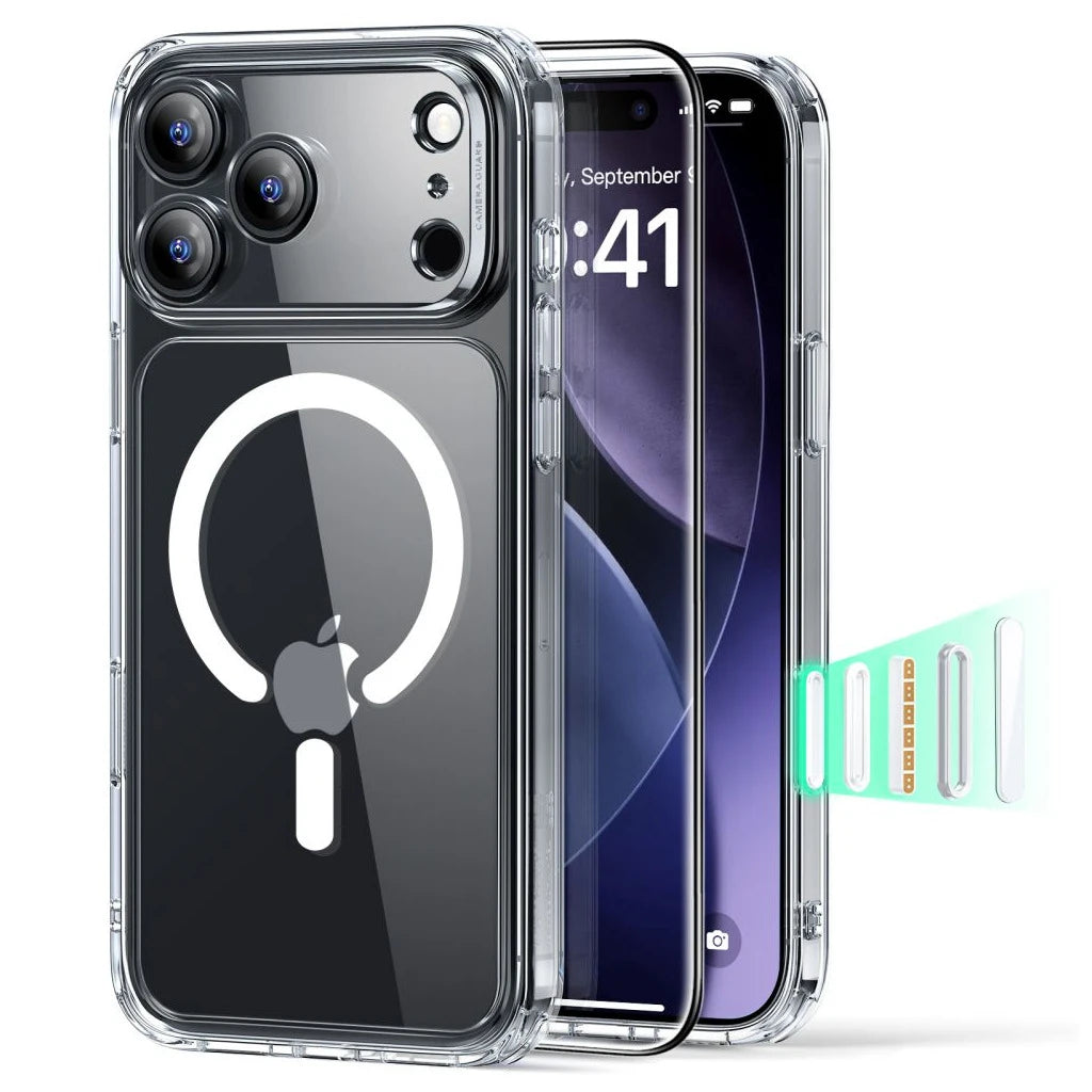 ESR CLASSIC HYBRID MagSafe tok és temperált üvegfólia iPhone 17 Pro Max készülékhez átlátszó -  iPhone 17 Pro Max tok a Domshop kínálatából