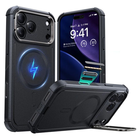 ESR CYBER KICKSTAND MAGSAFE iPhone 17 Pro készülékhez fekete -  iPhone 17 Pro tok a Domshop kínálatából