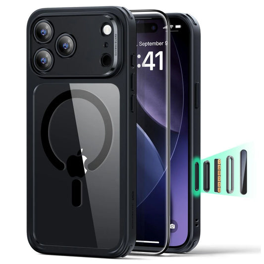 ESR Classic Hybrid MagSafe & Tempered Glass tok iPhone 17 Pro készülékhez áttetsző/fekete -  iPhone 17 Pro tok a Domshop kínálatából