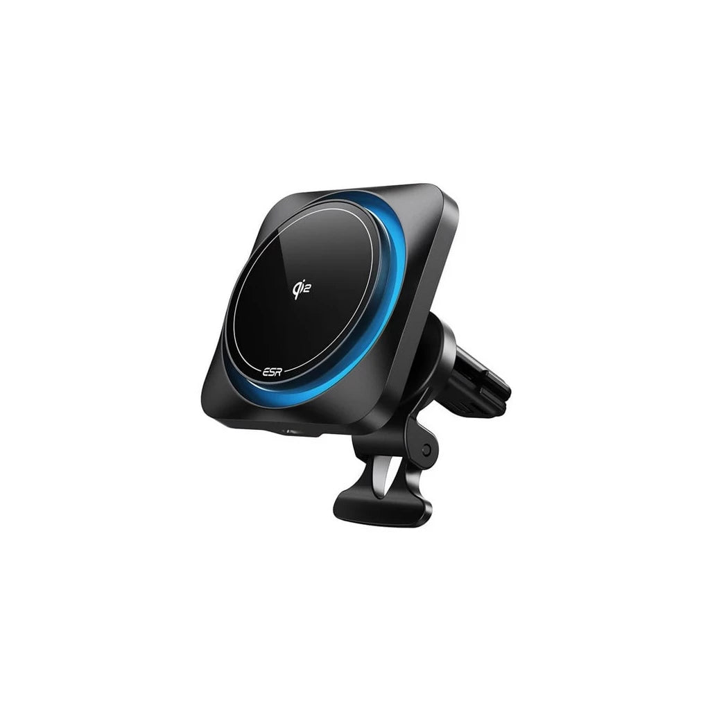 ESR QI2 autós tartó (műszerfalra, szellőzőre, mágneses, LED jelzés, 15W, wireless, gyorstöltő) FEKETE (GP-164285) -  Autós tartó a Domshop kínálatából