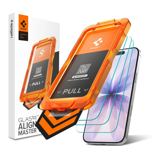 Edzett üveg kijelzővédő Spigen ALM GLAS.TR SLIM 3-PACK iPhone 17 készülékhez átlátszó -  iPhone 17 fólia a Domshop kínálatából
