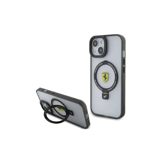 Ferrari FEHMP15MUSCAK iPhone 15 Plus /14 Plus 6.7" készülékhez kemény tok Ring Stand 2023 Collection fekete -  iPhone 14 Plus/15Plus tok a Domshop kínálatából
