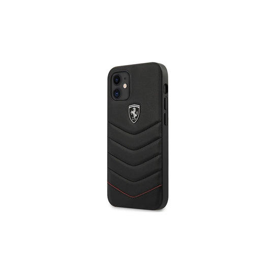 Ferrari FEHQUHCP12SBK iPhone 12 mini 5,4" készülékhez Off Track Quilted kemény tok fekete -  iPhone 12 Mini tok a Domshop kínálatából