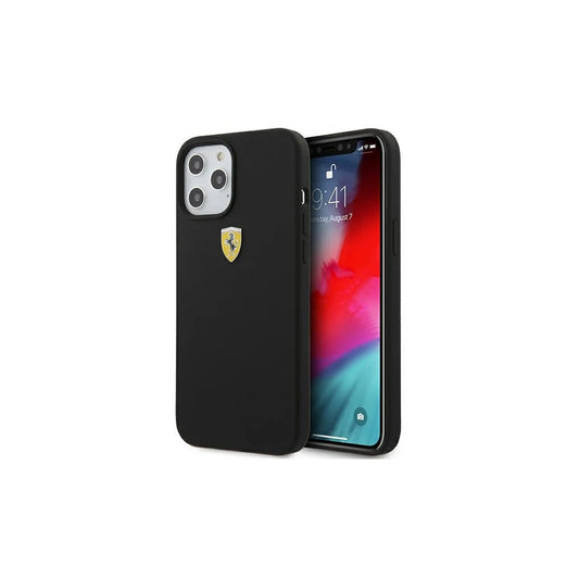 Ferrari FESSIHCP12LBK iPhone 12 Pro Max készülékhez On Track Silicone kemény tok fekete -  iPhone 12 Pro Max tok a Domshop kínálatából