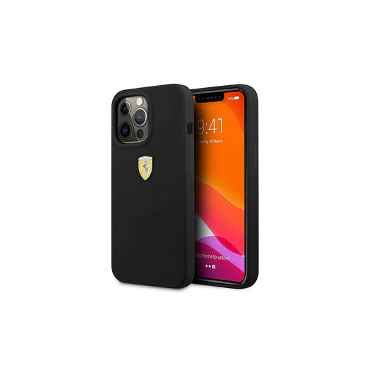 Ferrari FESSIHCP13XBK iPhone 13 Pro Max 6,7 készülékhez szilikon kemény tok fekete -  iPhone 13 Pro Max tok a Domshop kínálatából