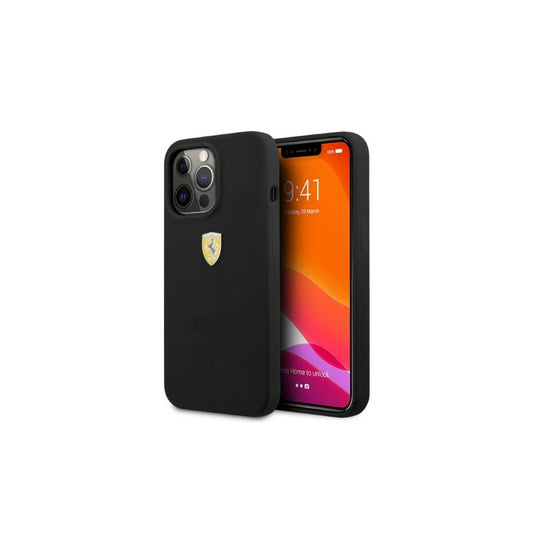 Ferrari FESSIHMP13XBK iPhone 13 Pro Max 6,7" készülékhez szilikon MagSafe kemény tok fekete -  iPhone 13 Pro Max tok a Domshop kínálatából