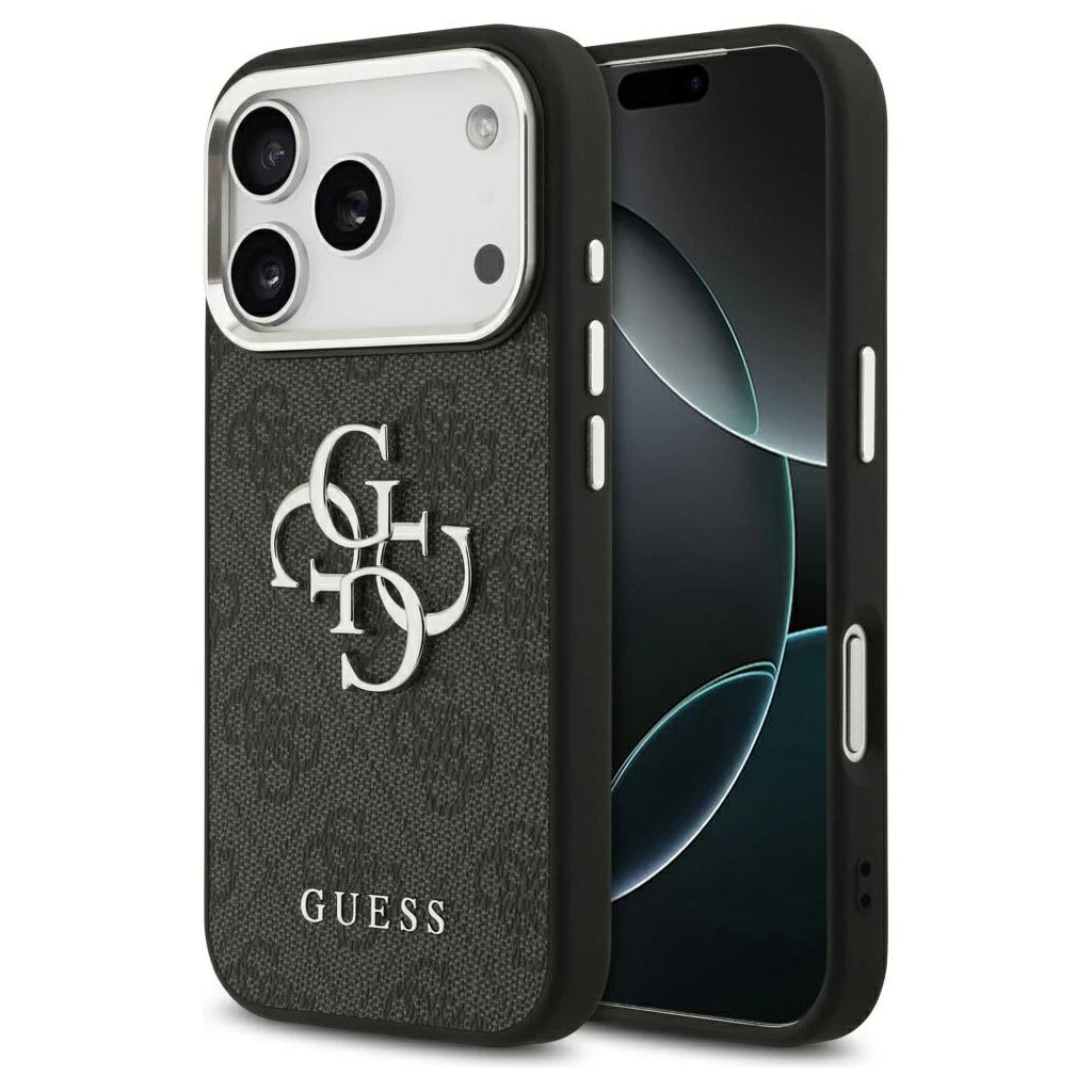 Guess 4G Big 4G Classic Logo tok iPhone 17 Pro készülékhez fekete ezüst -  iPhone 17 Pro tok a Domshop kínálatából