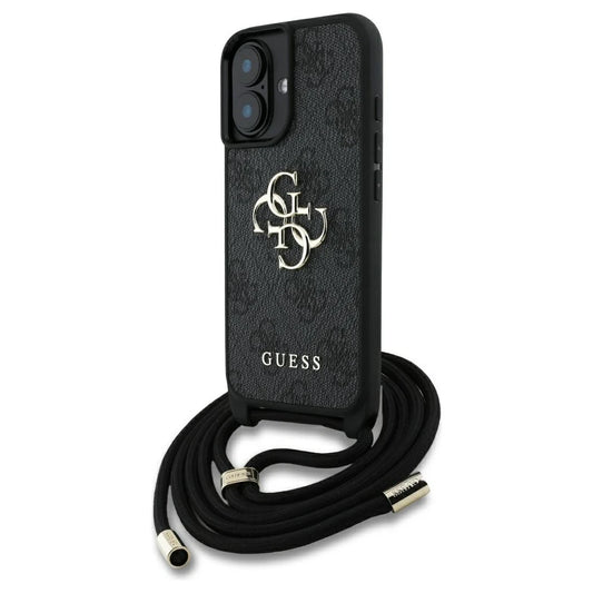 Guess 4G Big Logo Cord Stap Crossbody tok iPhone 16 Plus készülékhez fekete -  iPhone 16 Plus tok a Domshop kínálatából