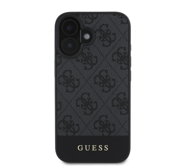 Guess 4G Bottom Stripe Apple iPhone 16 hátlap tok, szürke GUHCP16SG4GLGR -  iPhone 16 tok a Domshop kínálatából
