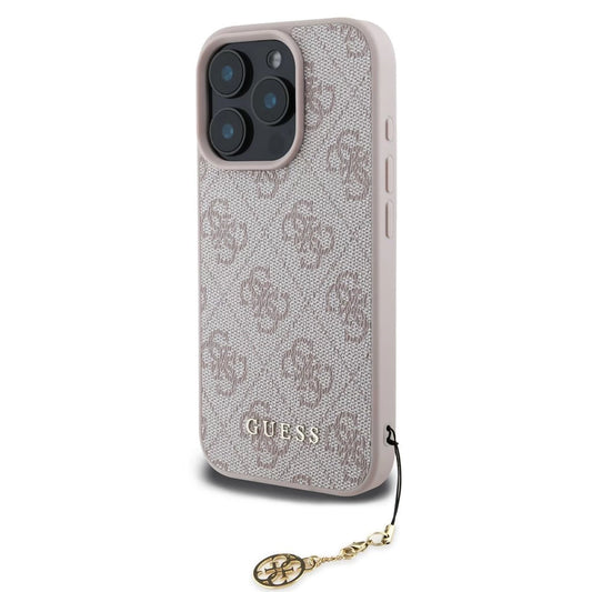 Guess 4G Charm tok iPhone 16 Pro készülékhez Tone on Tone rózsaszín -  iPhone 16 Pro tok a Domshop kínálatából