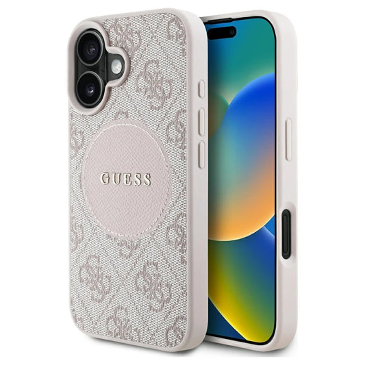 Guess 4G Circle Classic Logo MagSafe tok iPhone 16 készülékhez rózsaszín -  iPhone 16 tok a Domshop kínálatából