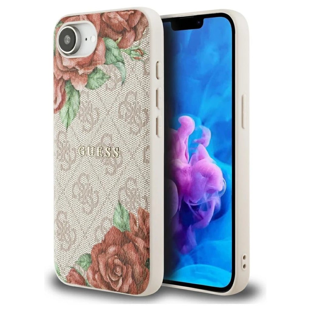 Guess 4G Flowers Print MagSafe tok iPhone 16e készülékhez rózsaszín -  iPhone 16 tok a Domshop kínálatából