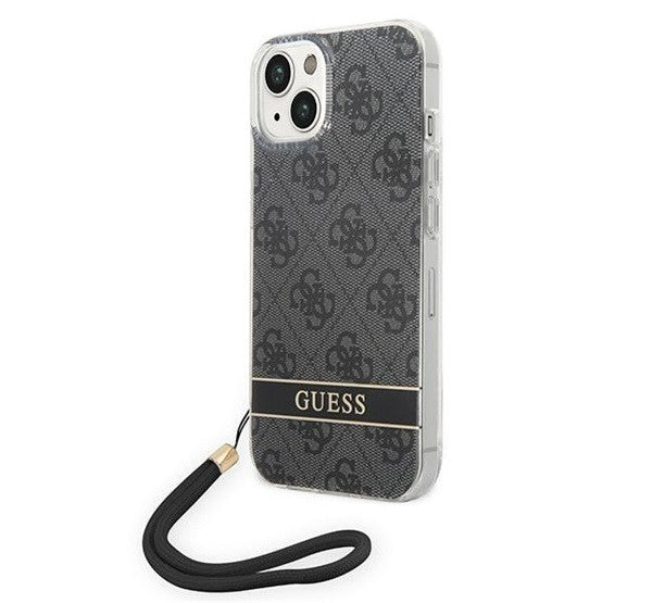 Guess 4G Print Strap Apple iPhone 14 Plus hátlap tok, fekete -  iPhone 14 Plus tok a Domshop kínálatából