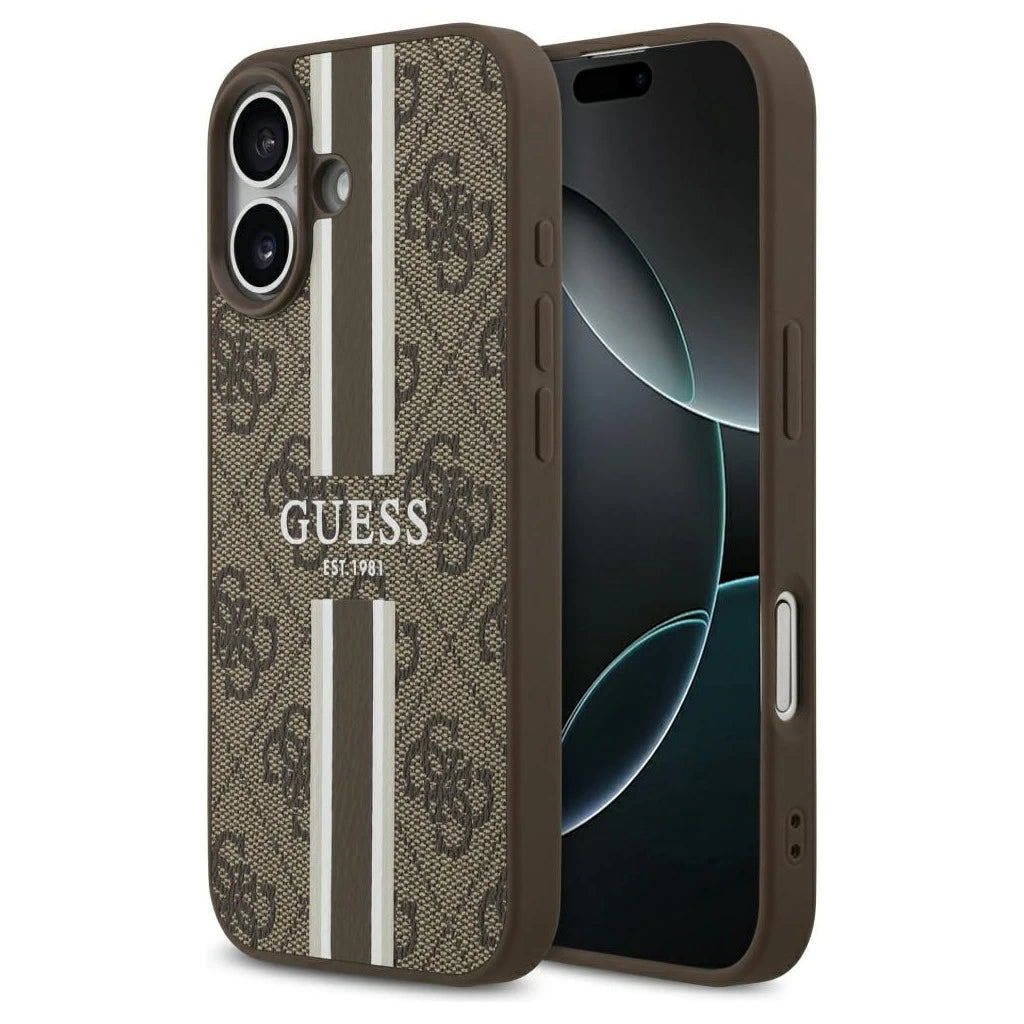 Guess 4G Printed Stripes MagSafe tok iPhone 17 készülékhez barna -  iPhone 17 tok a Domshop kínálatából