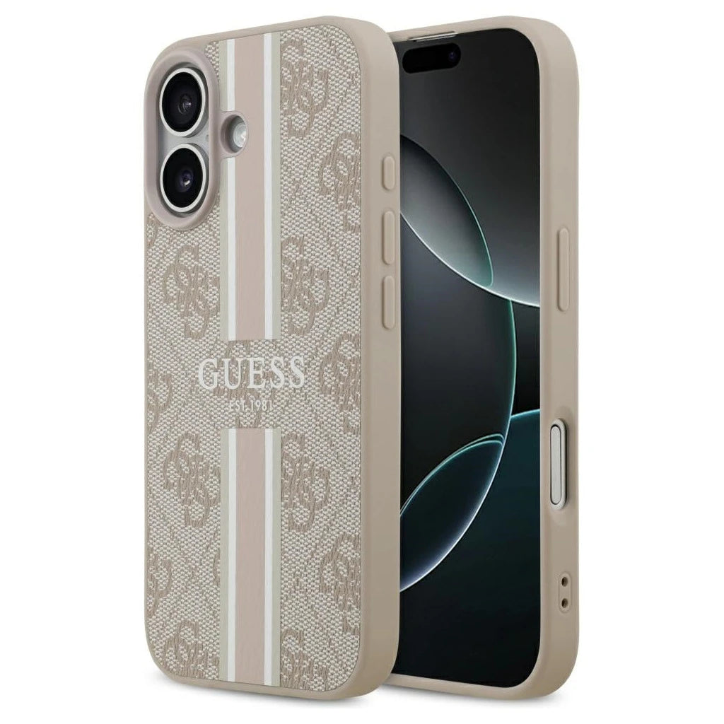 Guess 4G Printed Stripes MagSafe tok iPhone 17 készülékhez, rózsaszín -  iPhone 17 tok a Domshop kínálatából