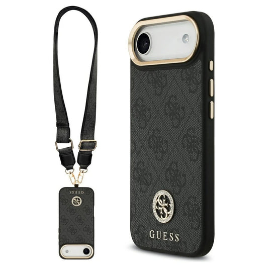 Guess 4G Strass Logo & Big Strap Metal Buttons MagSafe tok iPhone Air készülékhez fekete -  iPhone 17 Air tok a Domshop kínálatából