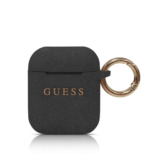 Guess Apple Airpods szililkon tok, fekete, GUACCSILGLBK -  AirPods 1/2 tok a Domshop kínálatából