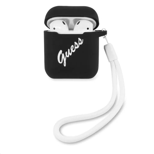 Guess Apple Airpods tok, fekete, GUACA2LSVSBW -  AirPods 1/2 tok a Domshop kínálatából