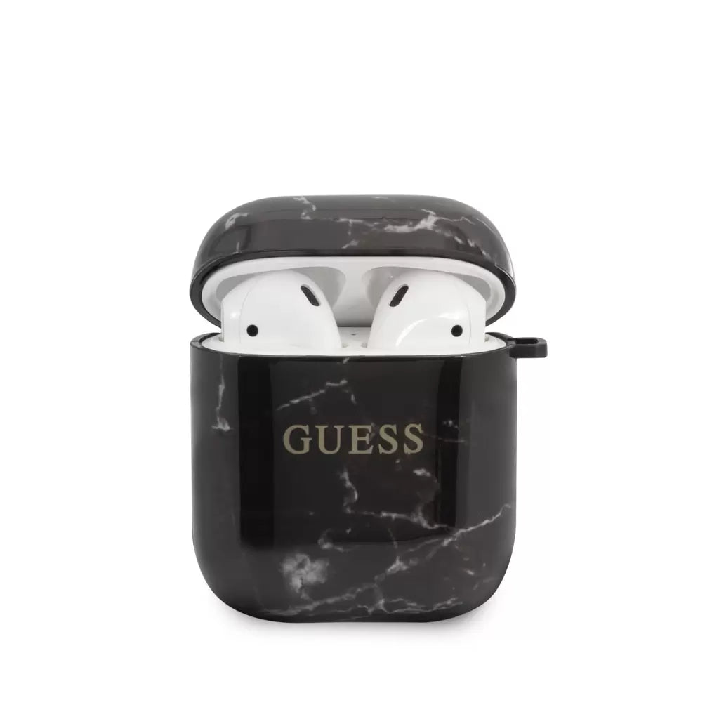 Guess Apple Airpods tok, fekete, GUACA2TPUMABK -  AirPods 1/2 tok a Domshop kínálatából