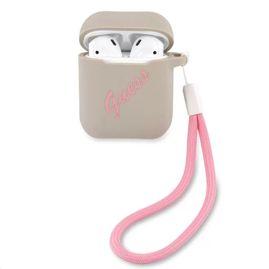 Guess Apple Airpods tok, szürke, GUACA2LSVSGP -  AirPods 1/2 tok a Domshop kínálatából
