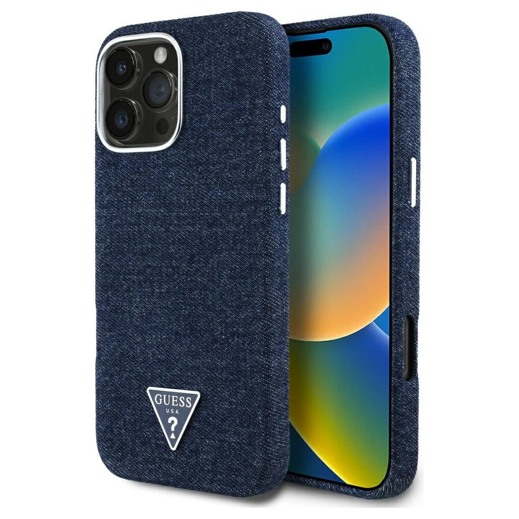 Guess Denim Triangle Logo MagSafe tok iPhone 16 Pro Max készülékhez kék -  iPhone 16 Pro Max tok a Domshop kínálatából