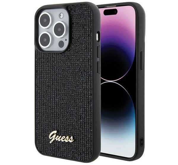 Guess Disco Metal Script Apple iPhone 15 Pro hátlap tok, fekete -  iPhone 15 Pro tok a Domshop kínálatából