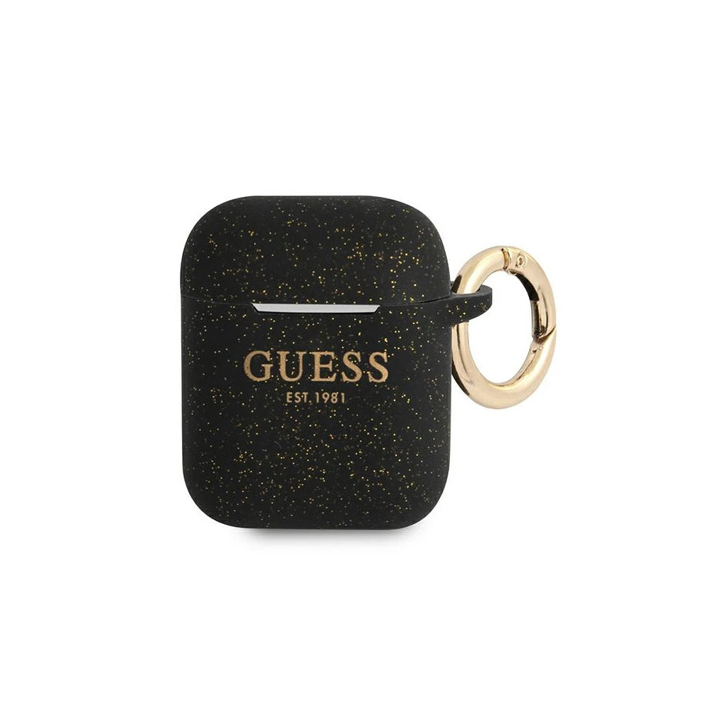 Guess GUA2SGGEK AirPods tok készülékhez Silicone Glitter fekete -  AirPods 1/2 tok a Domshop kínálatából