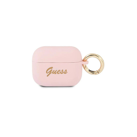 Guess GUAPSSSI AirPods Pro készülékhez tok rózsaszín Silicone Vintage Script -  AirPods Pro tok a Domshop kínálatából