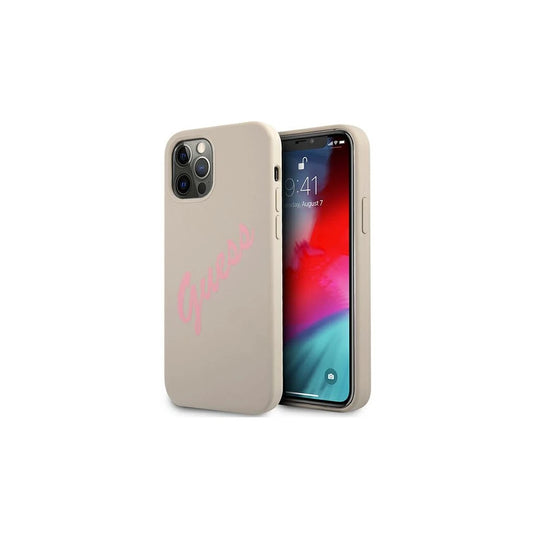 Guess GUHCP12LLSVSGP iPhone 12 Pro Max 6,7" készülékhez szilikon Vintage kemény tok – szürke, rózsaszín -  iPhone 12 Pro Max tok a Domshop kínálatából