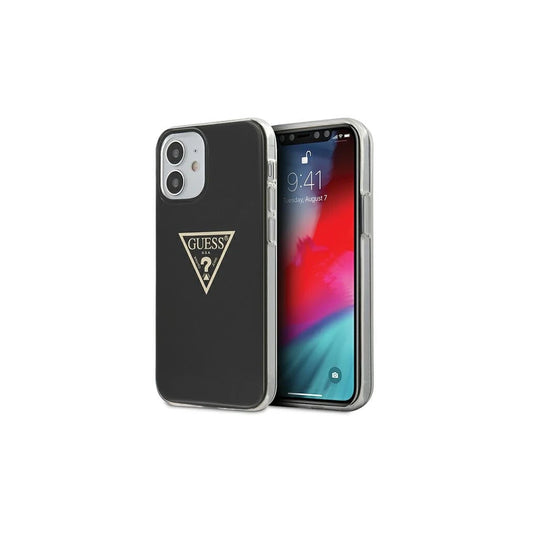 Guess GUHCP12SPCUMPTBK iPhone 12 mini 5,4" készülékhez kemény tok Metallic Collection fekete -  iPhone 12 Mini tok a Domshop kínálatából