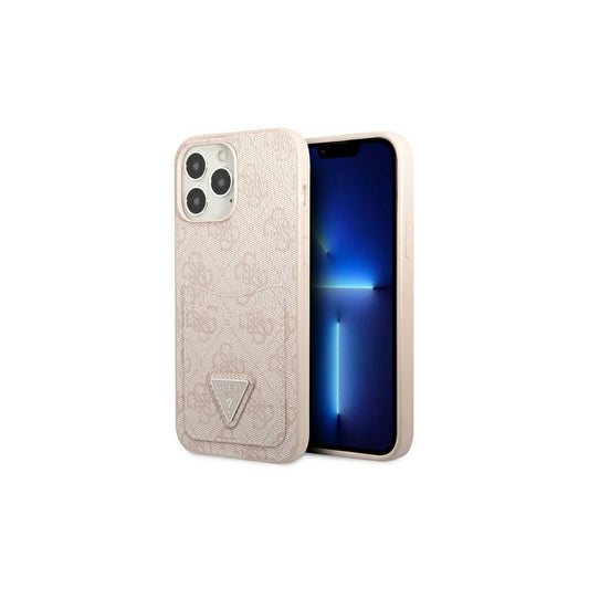 Guess GUHCP13XP4TPP iPhone 13 Pro Max 6,7 készülékhez kemény tok 4G Triangle Logo kártyatartó rózsaszín -  iPhone 13 Pro Max tok a Domshop kínálatából