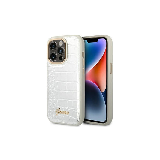 Guess GUHCP14LHGCRHS iPhone 14 Pro 6,1 készülékhez Croco Collection keménytok ezüst -  iPhone 14 Pro tok a Domshop kínálatából