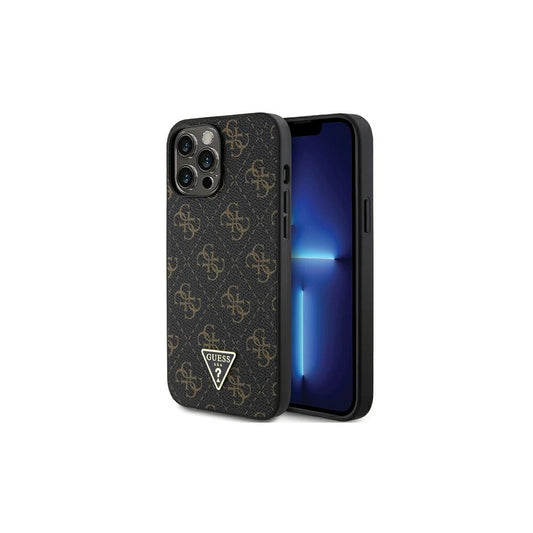 Guess GUHCP14LPG4GPK 4G Triangle Metal Logo kemény tok iPhone 14 Pro 6.1" készülékhez fekete -  iPhone 14 Pro tok a Domshop kínálatából