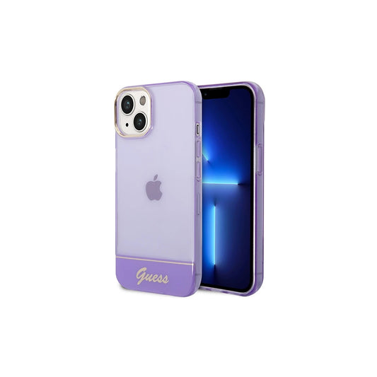 Guess GUHCP14MHGCOU iPhone 14 Plus/15 Plus készülékhez 6,7 hüvelykes átlátszó kemény tok lila -  iPhone 14 Plus/15Plus tok a Domshop kínálatából