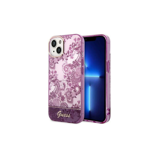 Guess GUHCP14MHGPLHF iPhone 14 Plus / 15 Plus 6.7" készülékhez kemény tok Porcelain Collection fucsia -  iPhone 14 Plus/15Plus tok a Domshop kínálatából