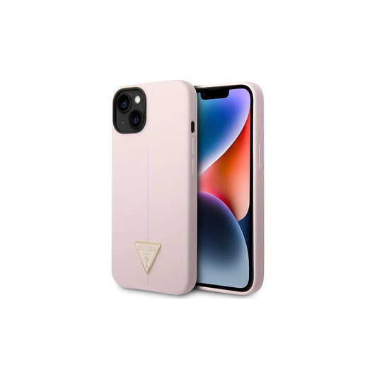 Guess GUHCP14MSLTGU iPhone 14 Plus / 15 Plus 6.7" készülékhez kemény tok Silicone Triangle lila -  iPhone 14 Plus/15Plus tok a Domshop kínálatából