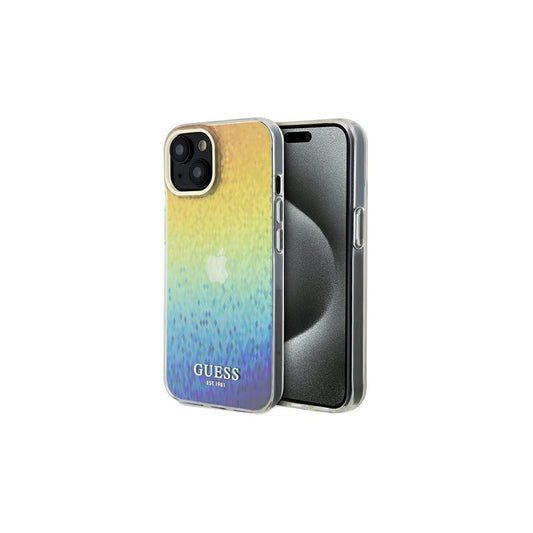 Guess GUHCP14SHDECMI iPhone 14 / 15 / 13 6.1" készülékhez kemény tok IML Faceted Mirror Disco Iridesc -  iPhone 13/14/15 tok a Domshop kínálatából