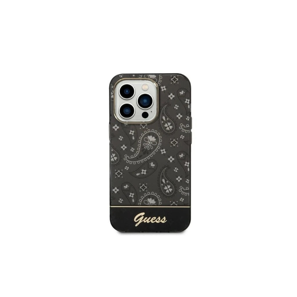 Guess GUHCP14XHGBNHK iPhone 14 Pro Max 6,7" készülékhez kemény tok Bandana Paisley fekete -  iPhone 14 Pro Max tok a Domshop kínálatából
