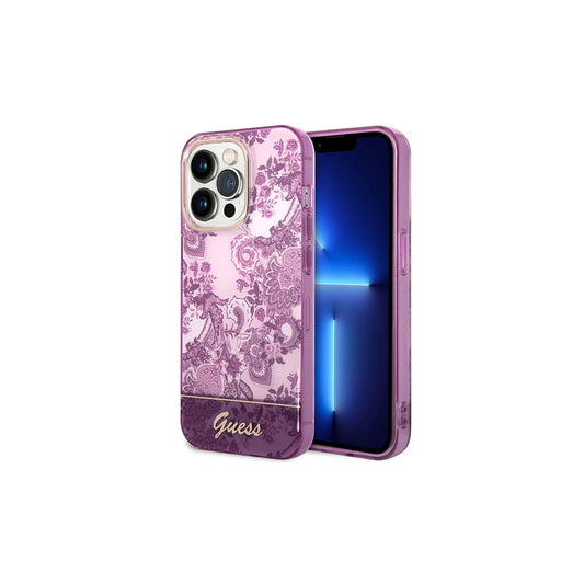 Guess GUHCP14XHGPLHF iPhone 14 Pro Max 6,7" készülékhez tok Porcelain Collection fukszia -  iPhone 14 Pro Max tok a Domshop kínálatából