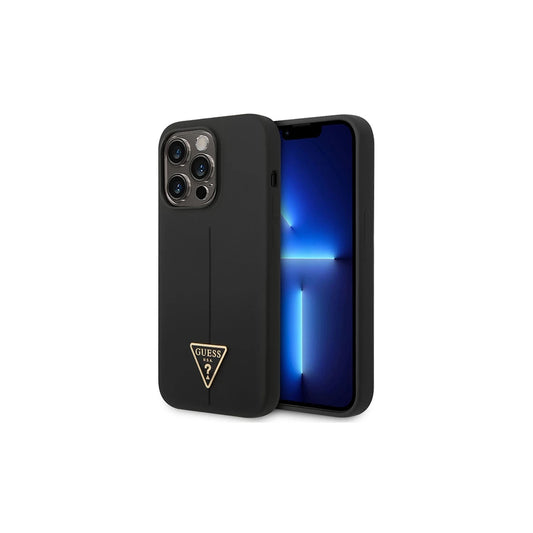 Guess GUHCP14XSLTGK iPhone 14 Pro Max 6,7" készülékhez Silicone Triangle tok fekete -  iPhone 14 Pro Max tok a Domshop kínálatából